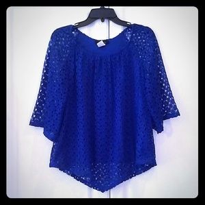 Blue Lace Top